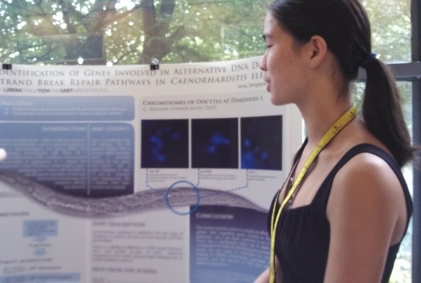Irena at her poster